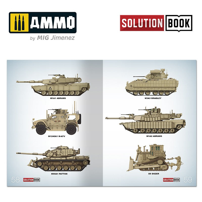 SOLUTION BOOK 16 - How to Paint Modern US Military Sand Sch. English, Castellano, Français, Deutsch