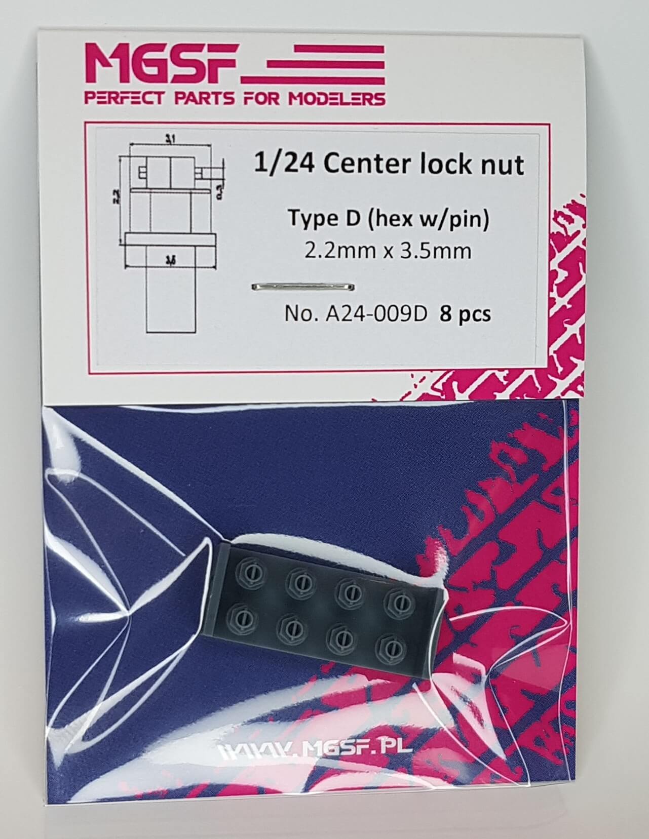 CENTER LOCK NUT - TYPE D HEX W/PIN