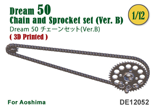 Chain & Sprocket set for Dream 50 (Ver. B 38T)