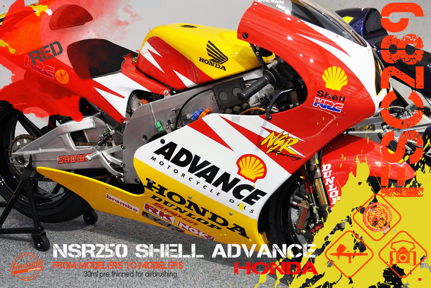 NSR 250 Shell Advance Honda - Red