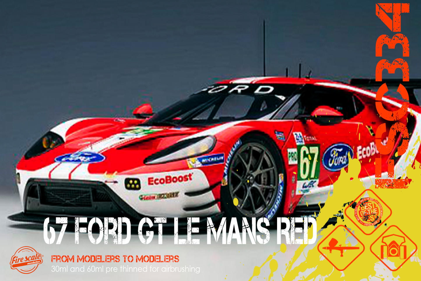 67 Ford GT Le Mans Red