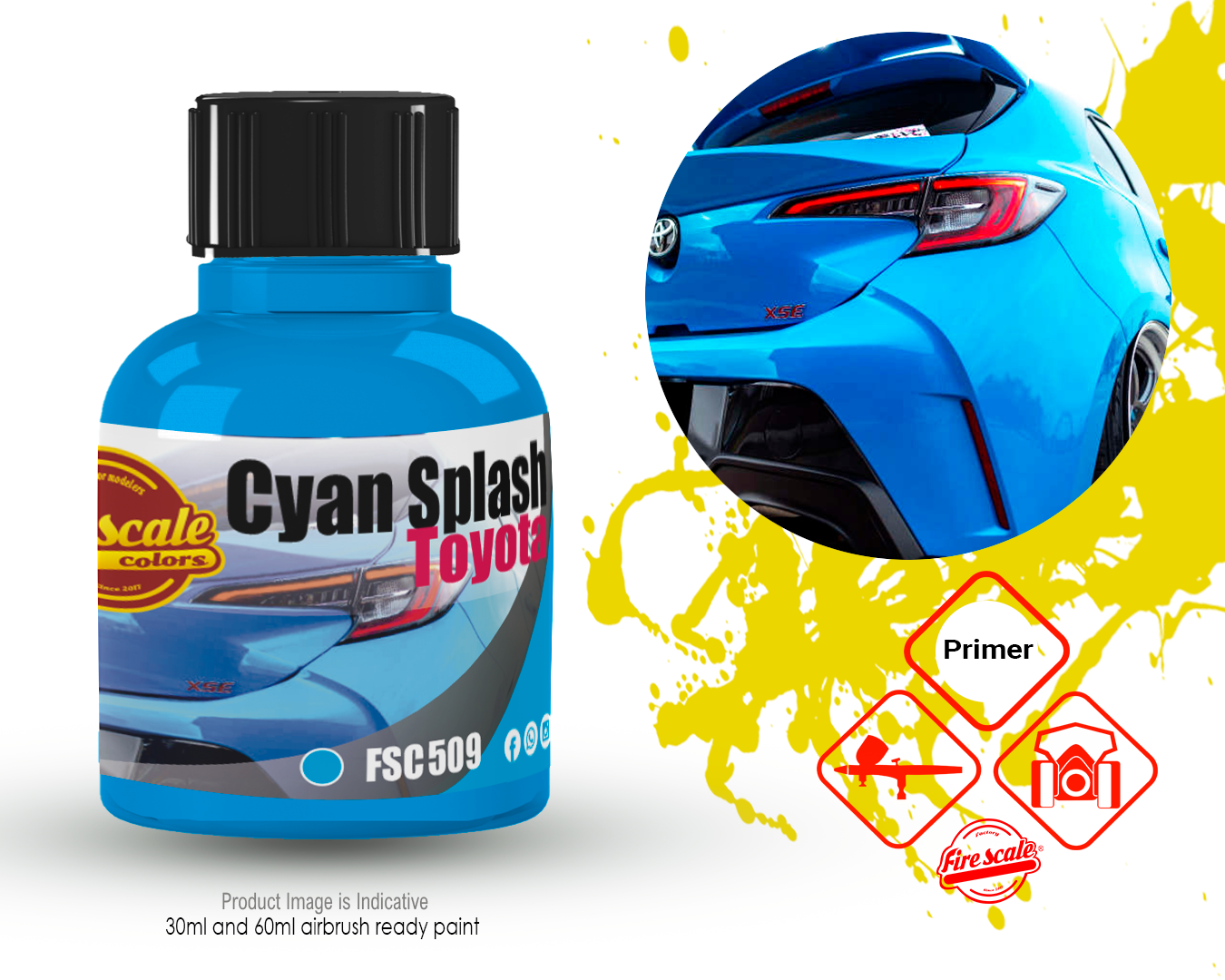 Cyan Splash Toyota