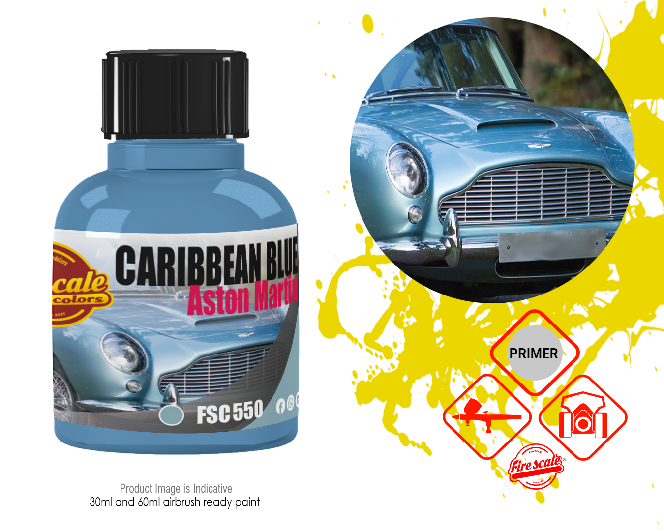 Caribbean Blue Aston Martin