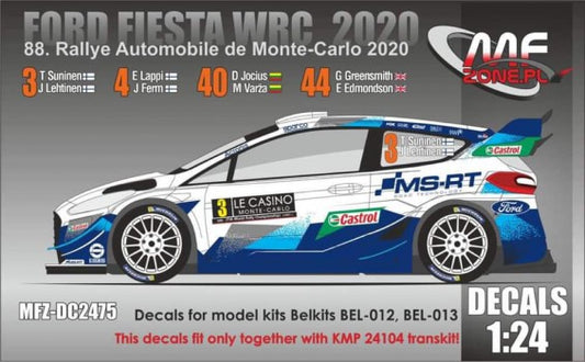 AUTOCOLLANTS FORD FIESTA WRC - RALLYE MONTE CARLO 2020