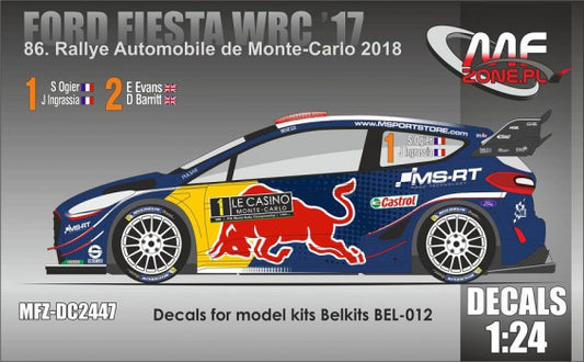 DECALS FORD FIEST WRC 2017 - RALLY MONTE CARLO 2018