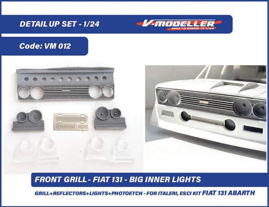 DETALHE DE CONFIGURAÇÃO DA GRADE DIANTEIRA - GRANDES LUZES INTERNAS - FIAT 131