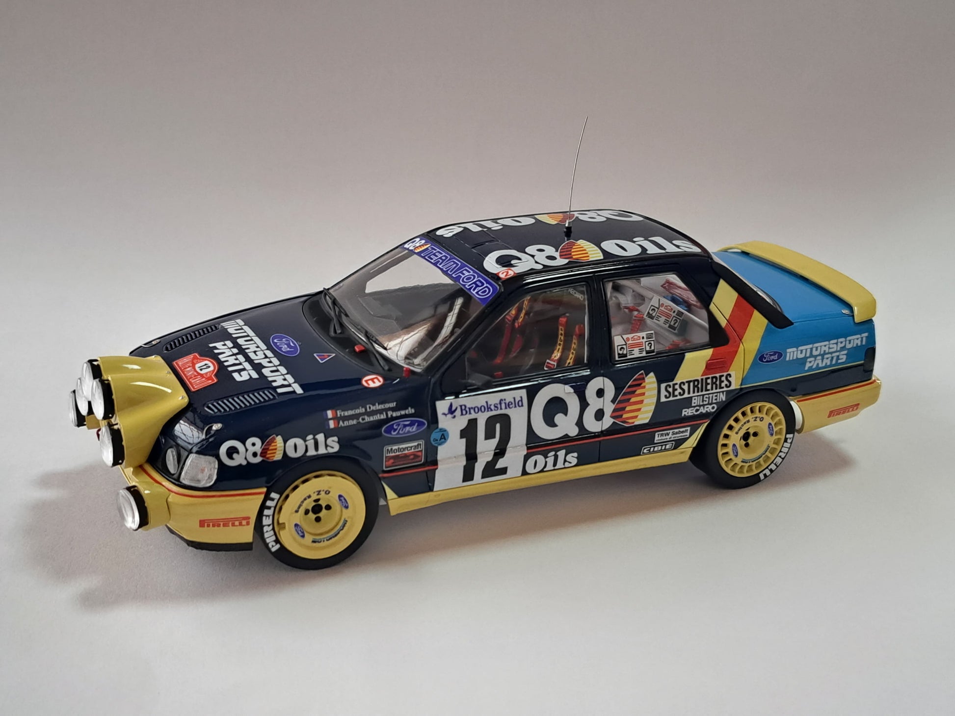 Ford Sierra RS Cosworth 4x4 Gr.A Nr.6 Rallye Tour de Corse 1992, OttO mobile 1/18 scale Ford Sierra RS Cosworth 4x4 Gr.A Nr.6 Rallye Tour de Corse 1992, OttO mobile 1/18 scale
