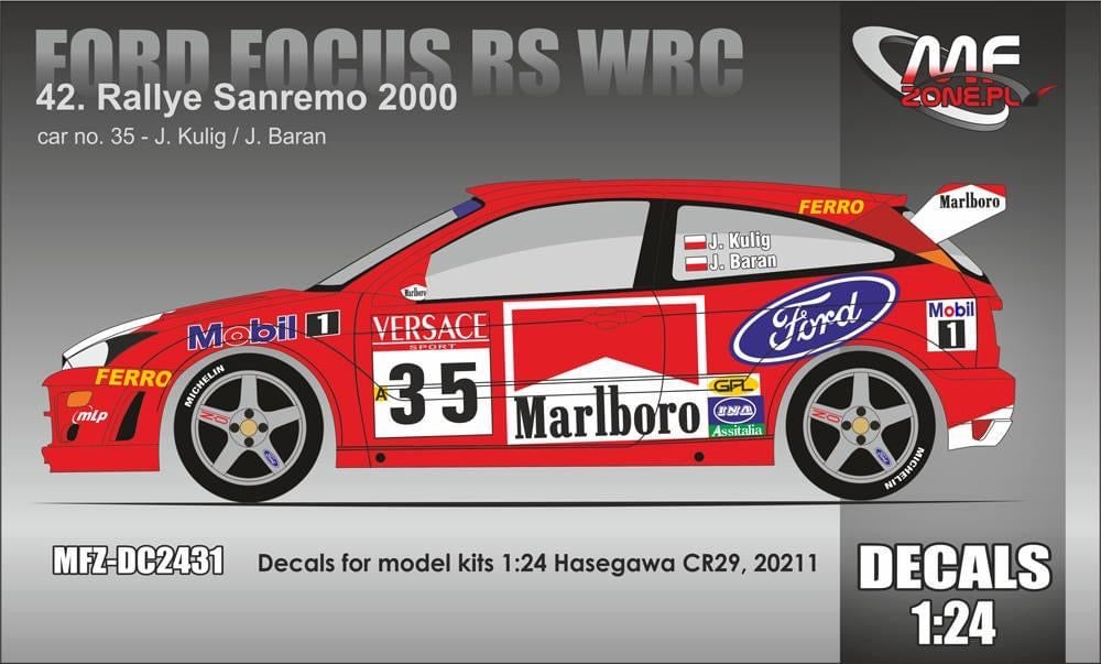 DECALS FORD FOCUS RS WRC MARLBORO - RALLY SANREMO 2000