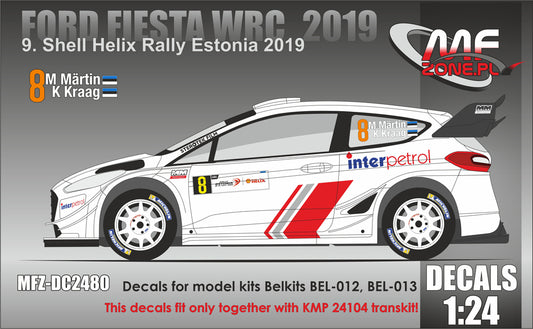 AUTOCOLLANTS FORD FIESTA WRC - SHELL HELIX RALLY ESTONIA 2019