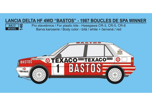 TRANSKIT LANCIA DELTA HF INTEGRALE 4WD - BASTOS TEXACO - BOUCLES SPA 1987