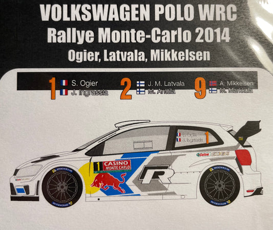 DECALQUES VOLKSWAGEN POLO WRC - RALLY MONTE CARLO 2014