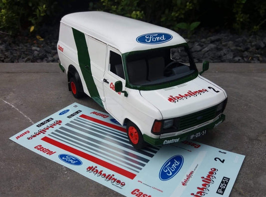 AUTOCOLLANT FORD TRANSIT LWB TEAM DIABOLIQUE (CASTROL) - 1/24