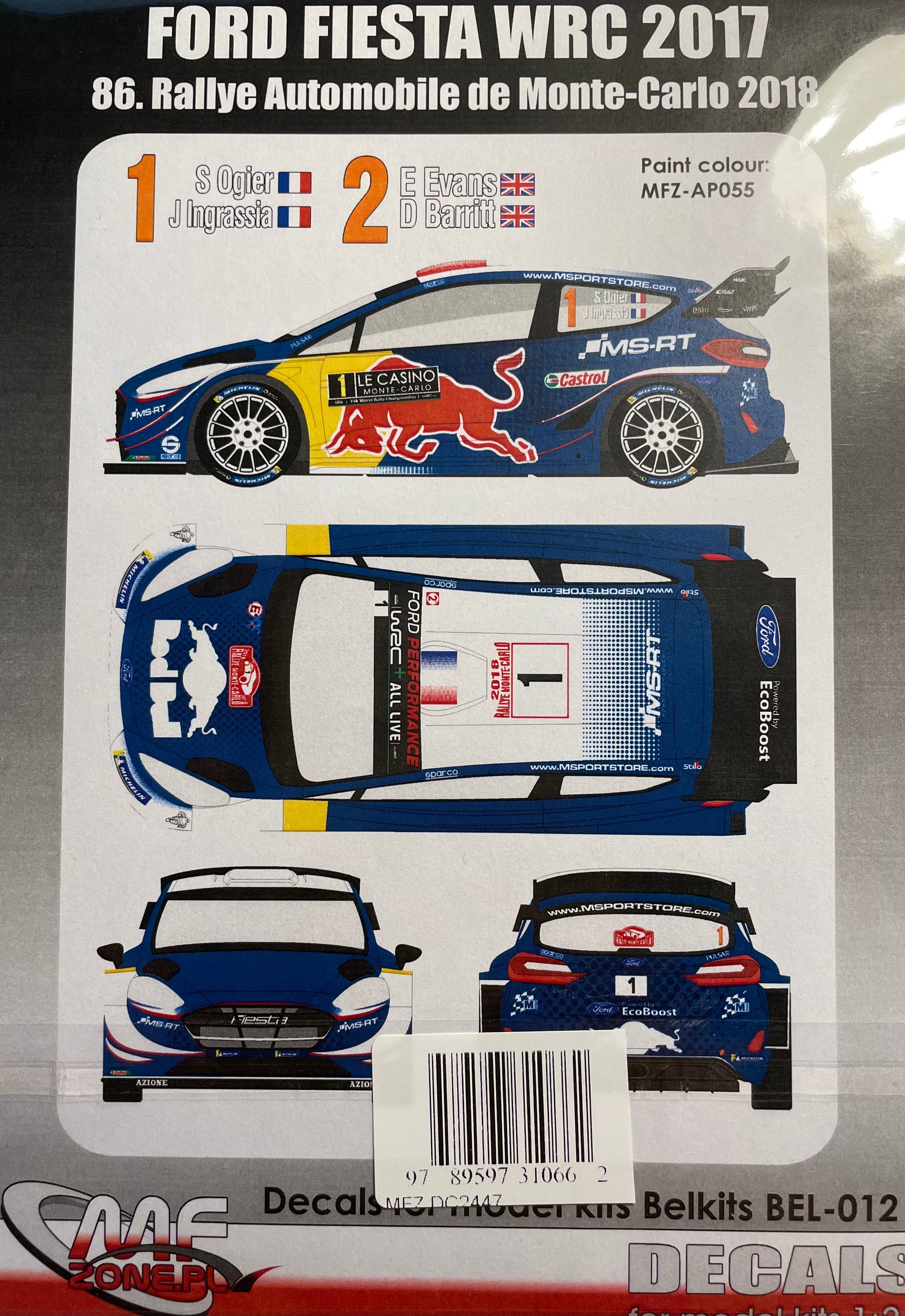 DECALS 1/18 REF 2073 FORD FIESTA BOLAND RALLYE MONTE CARLO 2020 WRC RALLY DECALS 1/18 REF 2073 FORD FIESTA BOLAND RALLYE MONTE CARLO 2020 WRC RALLY