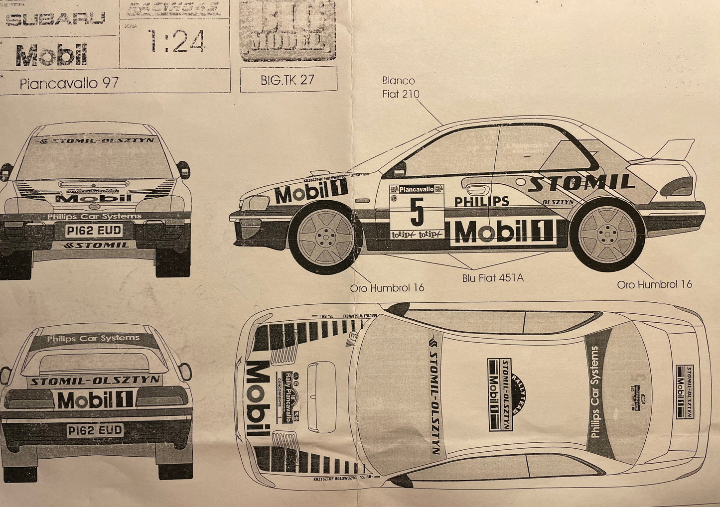 TRANSKIT SUBARU IMPREZA WRX - STOMIL MOBIL 1 - PIANCAVALLO 1997