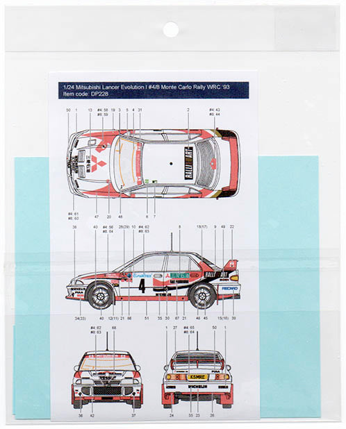 ADESIVOS MITSUBISHI LANCER EVO I - MONTE CARLO 1993