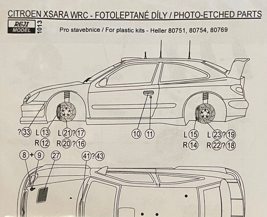 PHOTOdécoupe de qualité de configuration pour CITROEN XSARA WRC