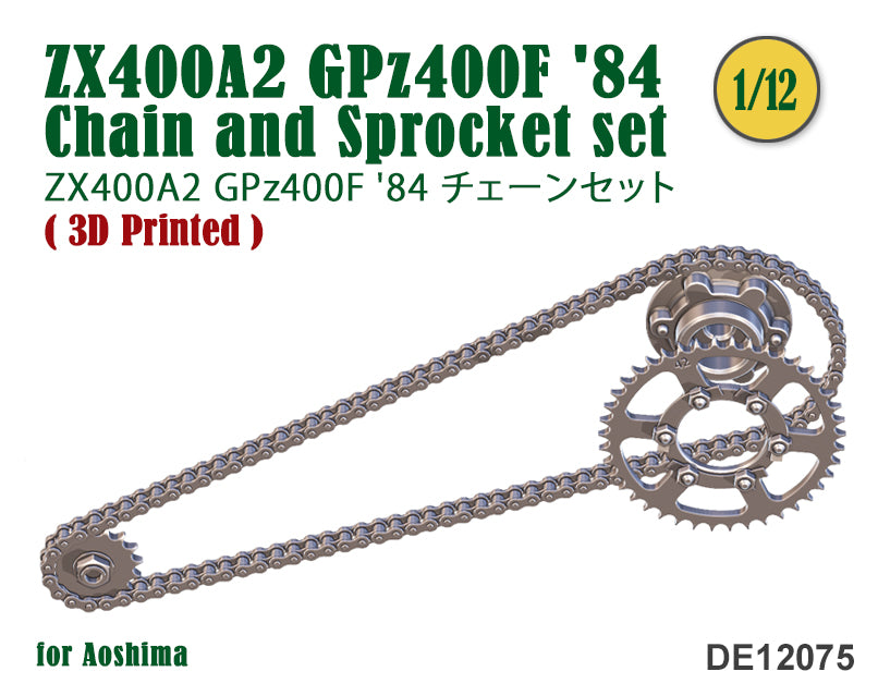 Chain & Sprocket set for Kawasaki ZX400A2 GPz400F '84