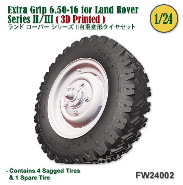 Grip Wheel Rover Extra Grip 6.50-16 for Land Rover Series II/III (3D Printed) – DModelkits